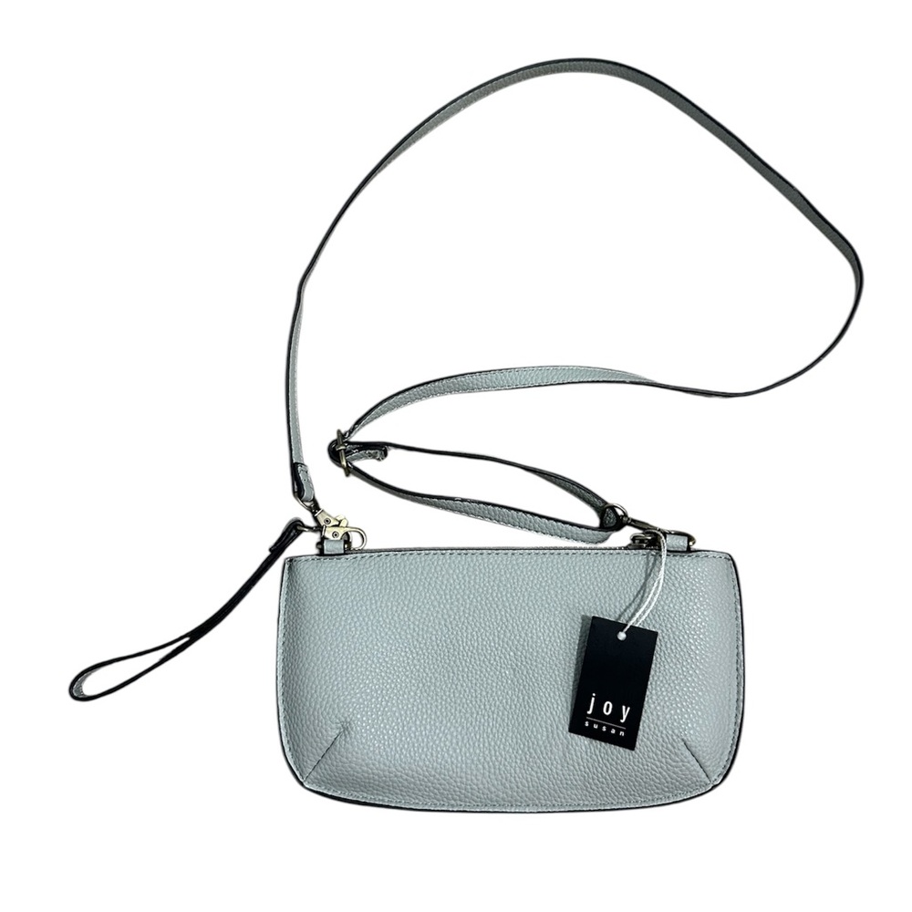Joy Susan Blue Crossbody Bag Vegan Adjustable Strap and Silver Hardware NEW